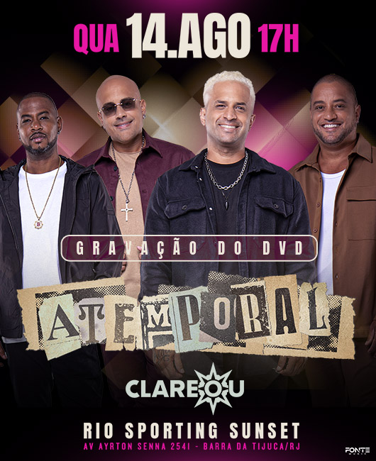Gravação Do DVD Clareou - Atemporal em Rio De Janeiro